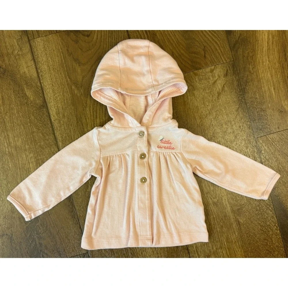 Carters Baby Girl 6 Months Outfit Pants Bodysuit Jacket Little Sweetie Pink 3 PC